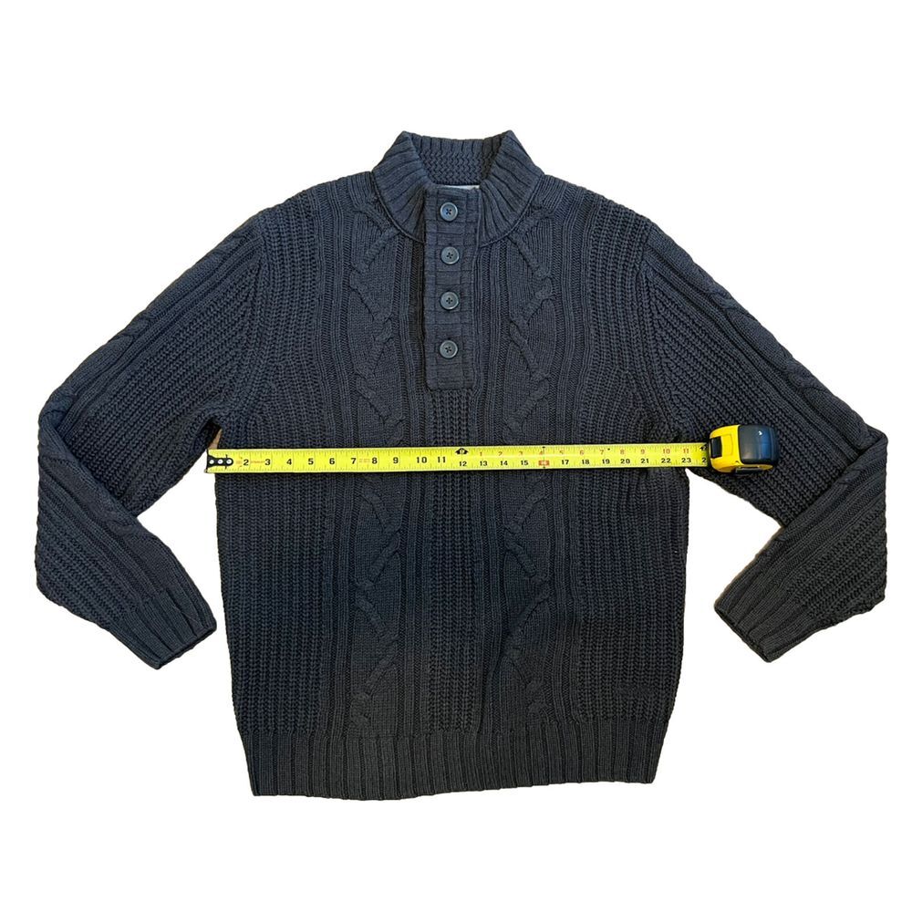 Cabela's Mens Heavy Weight Knit Sweater With Buttons Large Gray - Picture 5 of 6